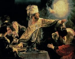 Belshazzars Feast by Rembrandt