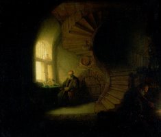 Philosopher in Meditation by Rembrandt