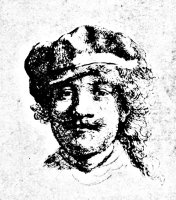 Rembrandt Self Portrait Engraving by Rembrandt