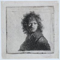 Self Portrait, Frowning by Rembrandt