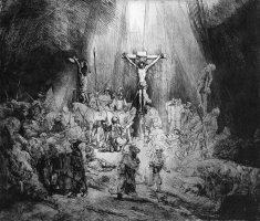 The Three Crosses by Rembrandt