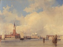 View in Venice with San Giorgio Maggiore by Richard Parkes Bonington