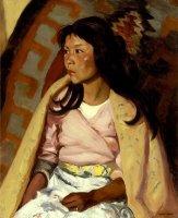 Indian Girl of Santa Clara by Robert Henri