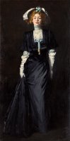 Jessica Penn in Black with White Plumes by Robert Henri