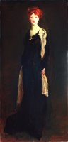 Lady in Black with Spanish Scarf (o in Black with a Scarf) by Robert Henri
