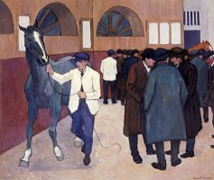 Horse Dealers at The Barbican by Robert Polhill Bevan