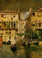 Leaving a Residence on The Grand Canal by Rubens Santoro