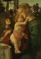 The Madonna And Child with The Infant Saint John The Baptist by Sandro Botticelli