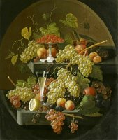 Fruit And Wine Glass by Severin Roesen