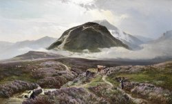 Carn Dearg And Ben Nevis From Achintee by Sidney Richard Percy