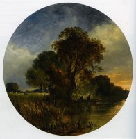 River Landscape Pair Part 1 by Sidney Richard Percy