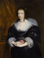 Portrait of Queen Henrietta Maria by Sir Antony Van Dyck