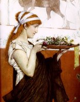 A Votive Offering Detail by Sir Lawrence Alma-Tadema