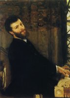 Portrait of The Singer George Henschel by Sir Lawrence Alma-Tadema