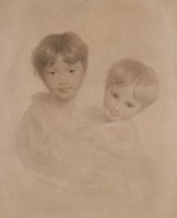 Portrait Sketch of Two Boys Possibly George 3rd Marquees Townshend And His Younger Brother Charles by Sir Thomas Lawrence