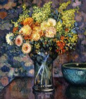 Vase Of Flowers by Theo van Rysselberghe