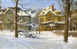 16th Street, Indianapolis in Snow by Theodore Clement Steele