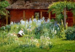 Selma in The Garden by Theodore Clement Steele