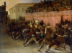 Riderless Racers at Rome by Theodore Gericault