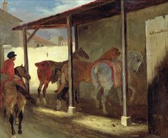 The Barn of Marechal-Ferrant by Theodore Gericault