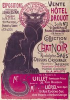 Poster advertising an exhibition of the Collection du Chat Noir cabaret by Theophile Alexandre Steinlen