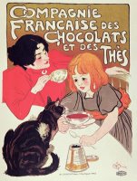 Poster Advertising The Compagnie Francaise Des Chocolats Et Des Thes by Theophile Alexandre Steinlen