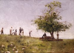 Mending The Net by Thomas Eakins