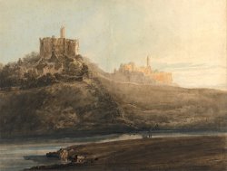 Warkworth Castle, Northumberland 2 by Thomas Girtin