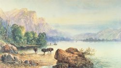 Buffalo Watering by Thomas Moran
