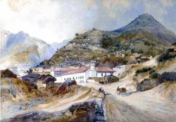 The Village of Angangueo by Thomas Moran