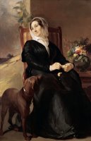 Portrait of Sarah Sully And Her Dog, Ponto by Thomas Sully