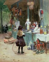 At The Champs Elysees Gardens by Victor Gabriel Gilbert