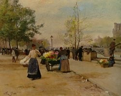 Flower Sellers by Victor Gabriel Gilbert