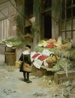 Little Boy At The Market by Victor Gabriel Gilbert