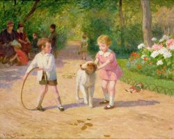 Playing with the Hoop by Victor Gabriel Gilbert