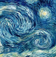 Detail of The Starry Night by Vincent van Gogh
