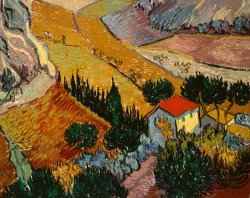 Landscape with House and Ploughman by Vincent van Gogh