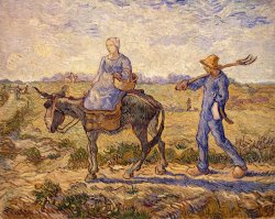 Morning going out to work by Vincent van Gogh