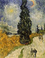 Road with Cypresses by Vincent van Gogh