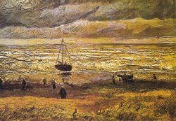 Scheveningen Beach in Stormy Weather by Vincent van Gogh