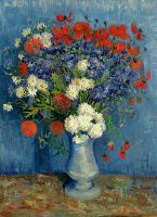 Vase with Cornflowers and Poppies by Vincent van Gogh