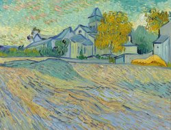 View of the Asylum and Chapel at Saint Remy by Vincent van Gogh