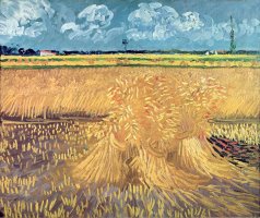 Wheatfield with Sheaves by Vincent van Gogh