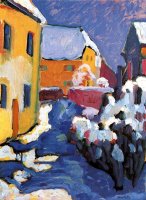 Cemetery And Vicarage in Kochel 1909 by Wassily Kandinsky