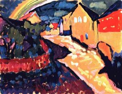 Murnau with Rainbow 1909 by Wassily Kandinsky