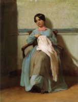 A Portrait of Léonie Bouguereau by William Adolphe Bouguereau