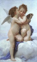 Cupid And Psyche As Children by William Adolphe Bouguereau