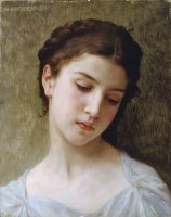 Head of a Young Girl by William Adolphe Bouguereau