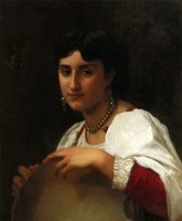 Italian Girl with Tambourine by William Adolphe Bouguereau
