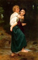 The Crossing of The Ford by William Adolphe Bouguereau